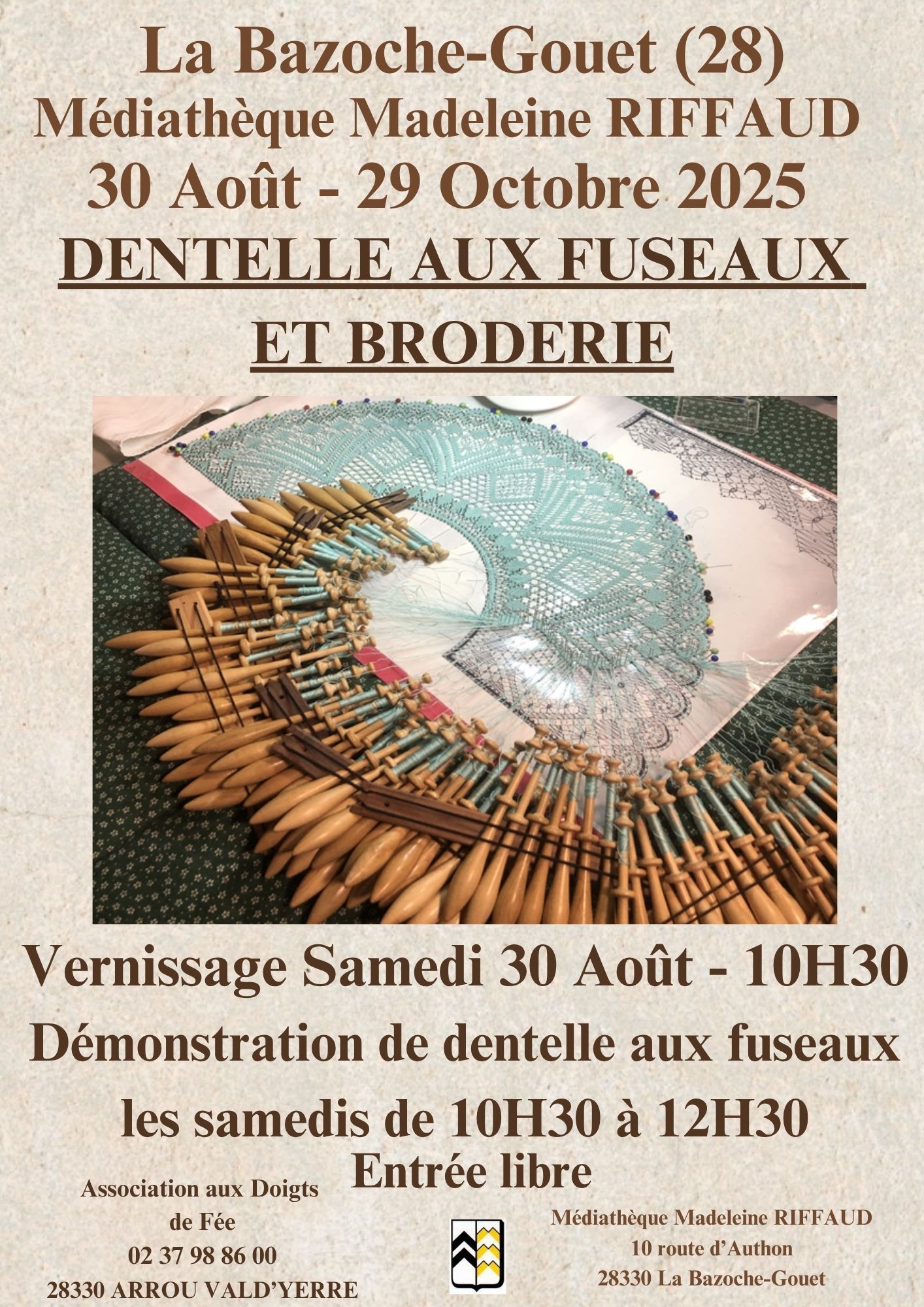 Exposition dentelle aux fuseaux et broderie