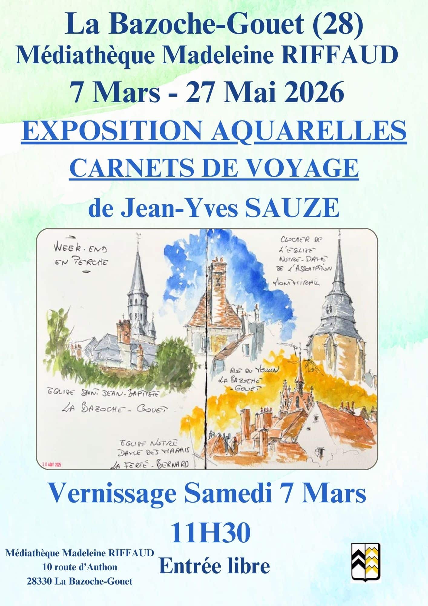Exposition aquarelle Carnet de voyage (1)