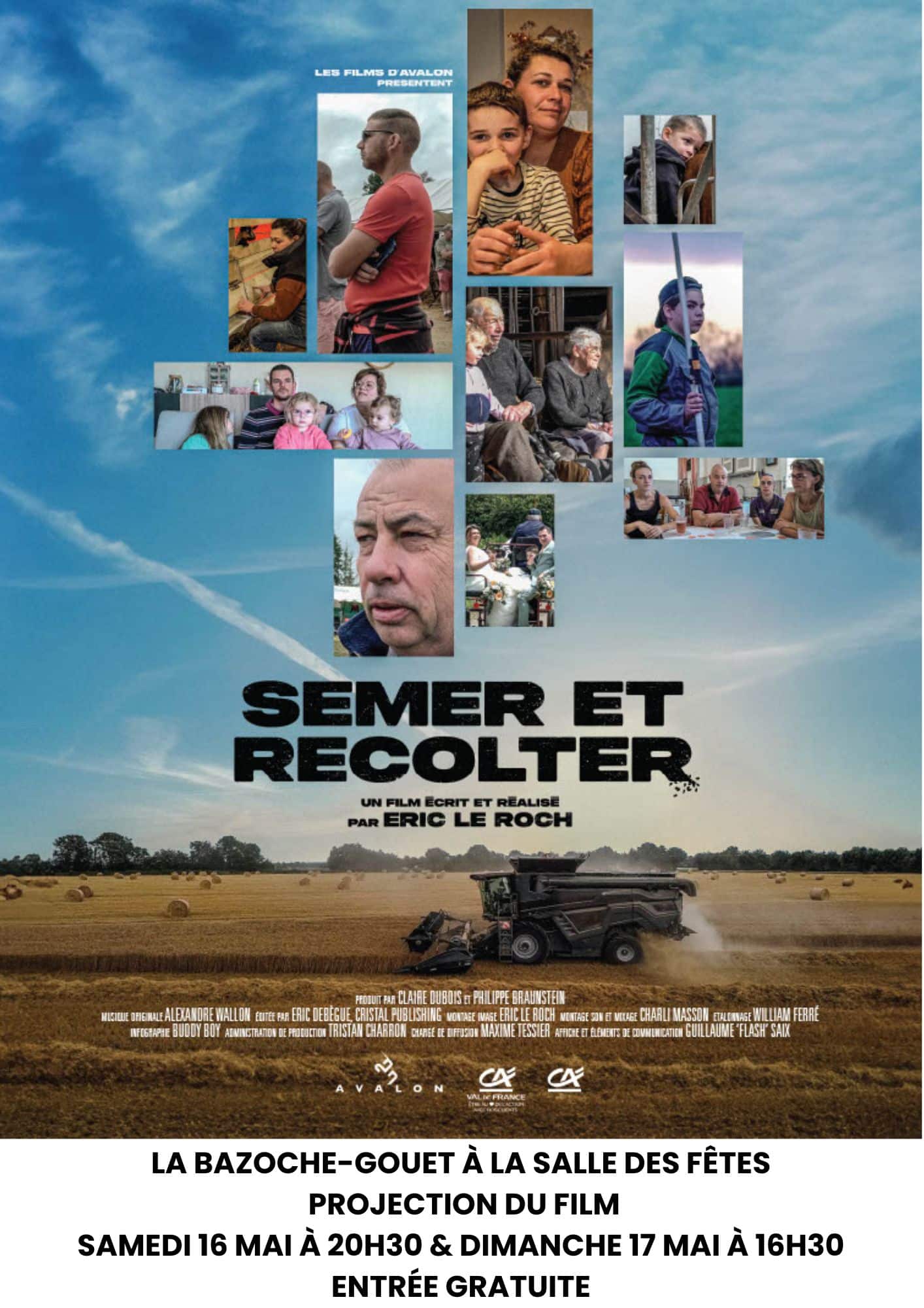 Affiche projection du film Semer et Récolter
